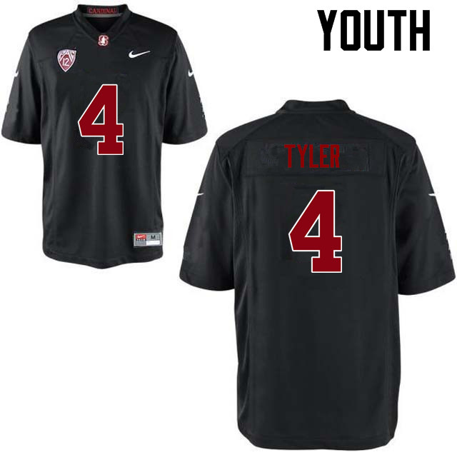 Youth Stanford Cardinal #4 Jay Tyler College Football Jerseys Sale-Black - Click Image to Close